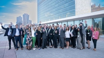 Participants in front of the UN headquarter, NYC Participants in front of the UN headquarter, NYC