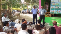A couple of farmers recieving a training in India A couple of farmers recieving a training in India
