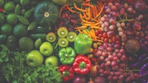 Assorted fresh vegetables and fruits
