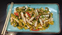 A picture of  a soybean dish on a plate A picture of  a soybean dish on a plate