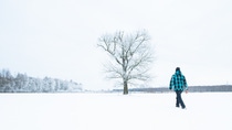 Farmer Uvis Slakteris from Latvia taking a walk in his field. Farmer Uvis Slakteris from Latvia taking a walk in his field.