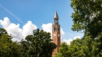 View of the Morehead-Patterson Bell Tower on August 13, 2020, on the campus of the University of North Carolina at Chapel Hill.
(Johnny Andrews/UNC-Chapel Hill) View of the Morehead-Patterson Bell Tower on August 13, 2020, on the campus of the University of North Carolina at Chapel Hill.
(Johnny Andrews/UNC-Chapel Hill)