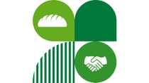 Icons of bread and a handshake, symbolizing collaboration in maintaining yield while meeting sustainability goals. 