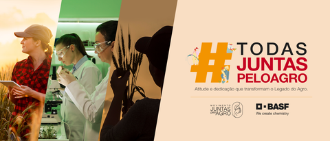 Banner todas juntas pelo agro mulheres BASF Brasil Banner todas juntas pelo agro mulheres BASF Brasil