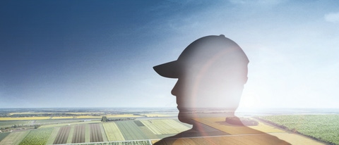 Fields and roads from above in Saxony, Germany