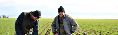 Two farmers in the field