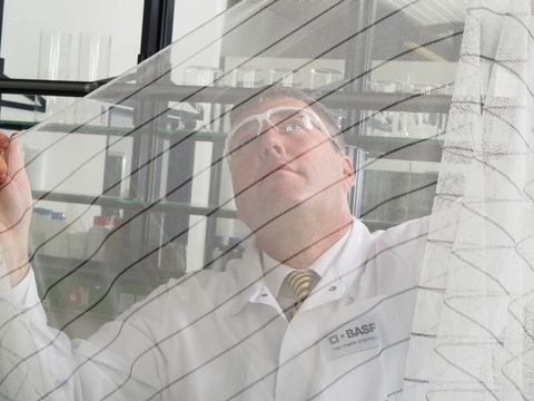 InterceptorÂ® G2 from BASF is the first WHO-recommended mosquito net based on non-pyrethroid chemistry to beat insecticide-resistant mosquitoes. Its distinctive black and white stripes distinguish it from currently used mosquito nets. Volker Frenz, development chemist for InterceptorÂ® G2, checks a net sample in the laboratory.
Photo â Andres/BASF
,Interceptor® G2 from BASF is the first WHO-recommended mosquito net based on non-pyrethroid chemistry to beat insecticide-resistant mosquitoes. Its distinctive black and white stripes distinguish it from currently used mosquito nets. Volker Frenz, development chemist for Interceptor® G2, checks a net sample in the laboratory.
Photo – Andres/BASF