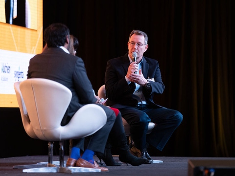 A picture of Michael Heinz on stage