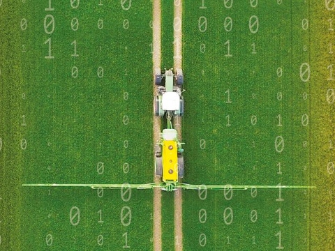 Agricultural machinery in use in the field Agricultural machinery in use in the field