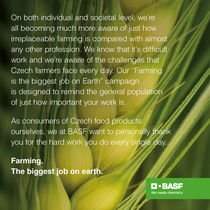 A text to thank farmers in Czech Republic for their work A text to thank farmers in Czech Republic for their work