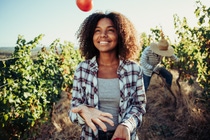 Woman farmer in the field Woman farmer in the field
