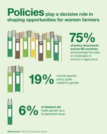 Policies play a decisive role in shaping opportunities for women farmers