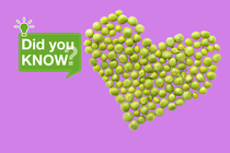 A heart made of many green soybean A heart made of many green soybean