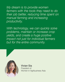 Quote of Vivian Sia, President of Women in Agribusiness Asia Quote of Vivian Sia, President of Women in Agribusiness Asia